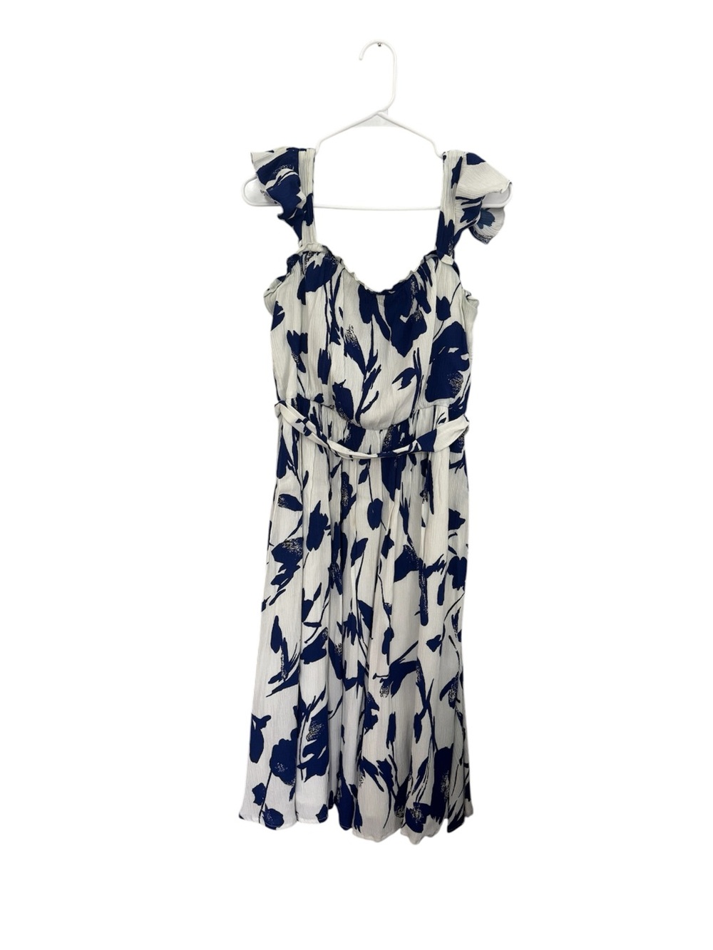 Jason Wu Collective Midi Blue Floral Dress Size 8